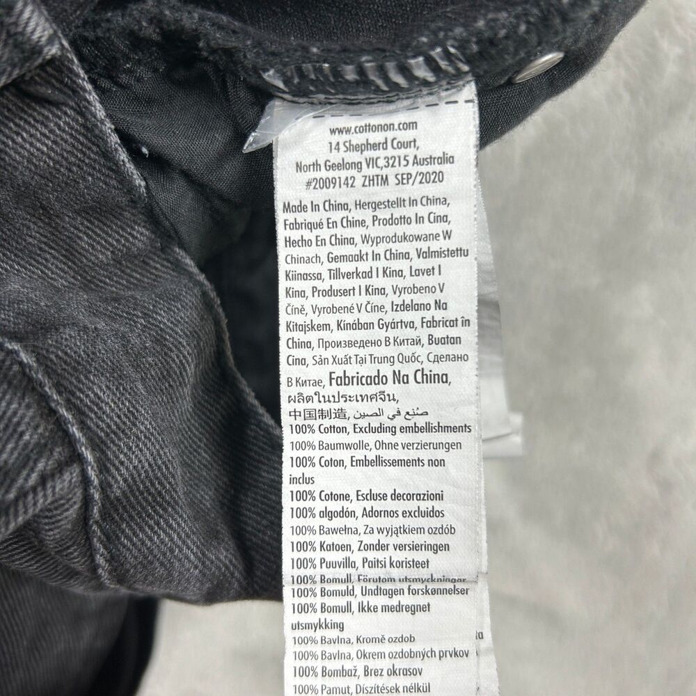 Cotton On Slouch Mom Jean Sz 8 Black - Picture 9 of 10
